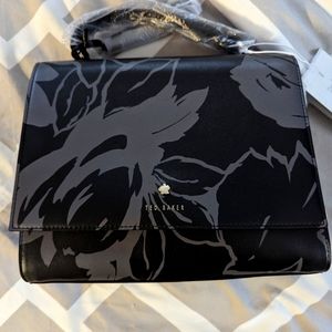 NWT Ted Baker  black cross body top handle handbag